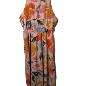 Petite large (fits like medium) Kaileigh Floral Maxi Dress - Pink, Yellow, Black